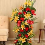 Colourful Lilies & Carnations Arrangement