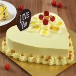 Delicious Butterscotch Heart Cake