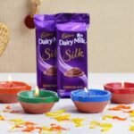 Diyas with Dairy Milk