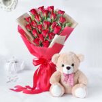 Amazing Combo Of Teddy and Roses