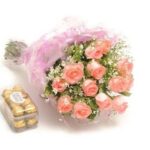 Ferrero Rocher with Pink Roses combo