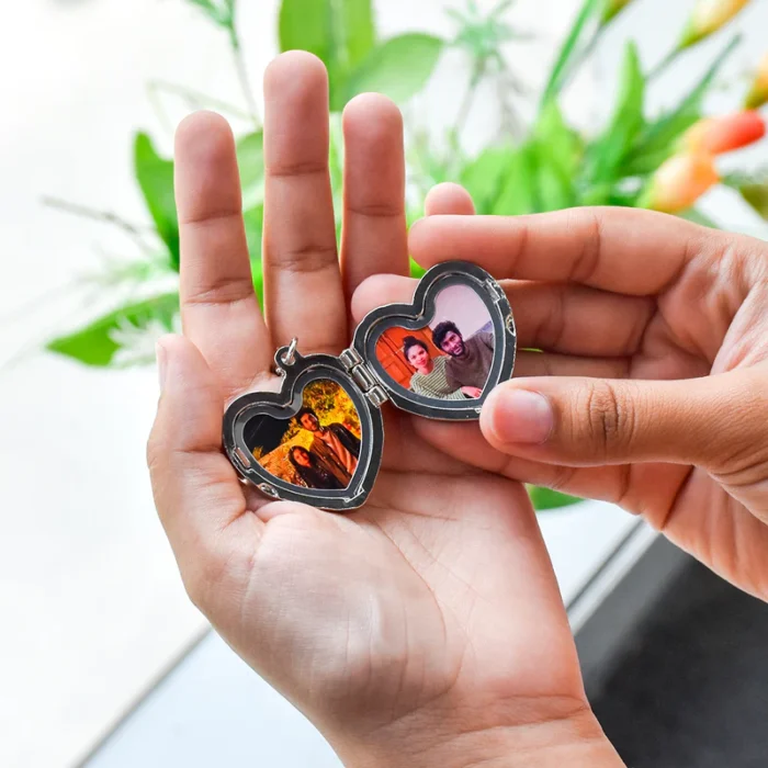 Forever Close Photo Locket Keychain