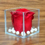 Luxe Red Rose in Acrylic Cube