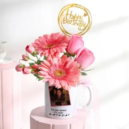 Birthday Cheer Floral Mug