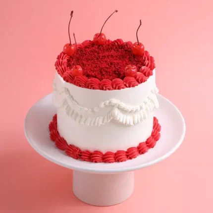 Cherry Charm Velvet Cake