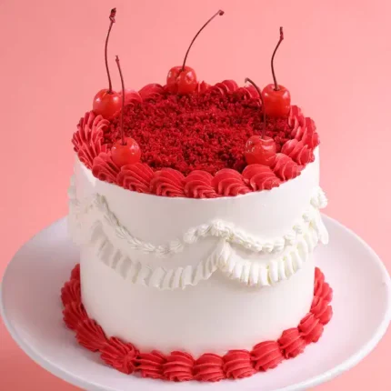 Cherry Charm Velvet Cake