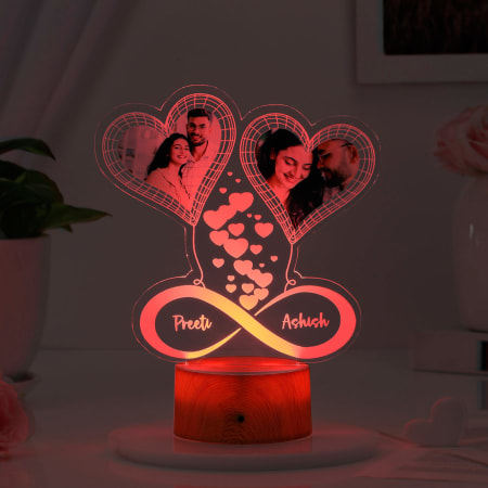 Eternal Hearts Personalized LED Lamp Eternal Hearts Personalized LED Lamp