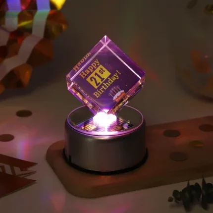 Illuminated Birthday Memory Cube