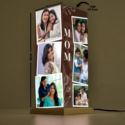 Mom's Memory Grid Photo Lamp