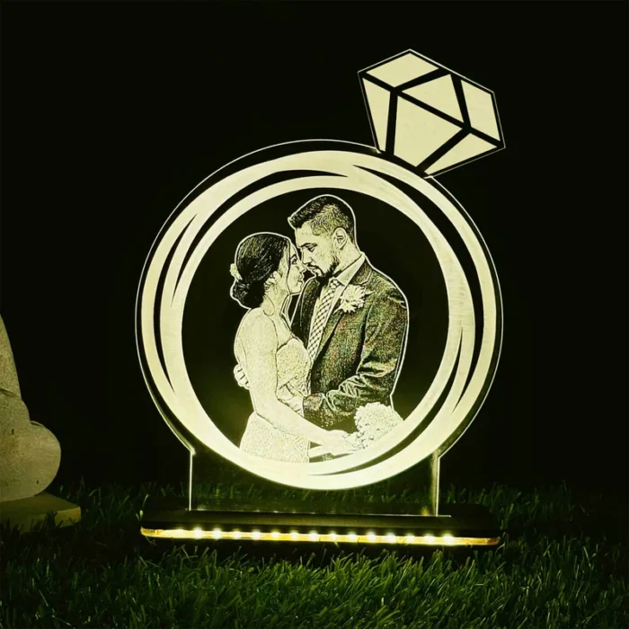 Romantic Diamond Ring LED Photo Lamp