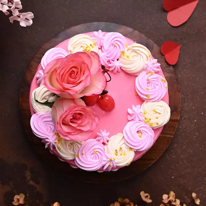 Romantic Pink Drip Cake1 Romantic Pink Drip Cake