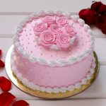 Rosy Chocolate Cream Round Cake - Image 2