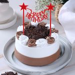 Rustic Round Forest Cream Cake