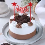 Rustic Round Forest Cream Cake - Image 2