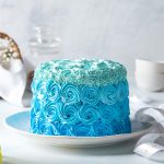 Azure Rose Cream Cake - Image 3
