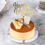 Delicate Topped Butterscotch Photo Cake
