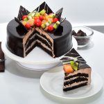 Shimmered Chocolate Fruit Gateau Cake - Image 3