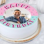 Vanilla Photo Cream Round Cake - Image 3