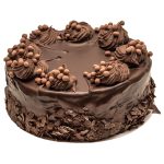 Dark Chocolate Cream Round Cake - Image 2
