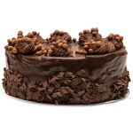 Dark Chocolate Cream Round Cake - Image 3