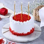 Festive Red Velvet Bento Cake with Swirl