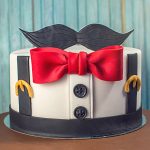 Elegant Gentleman Fondant Cake