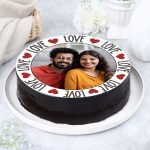 Dreamy Custom Photo Cream Cake - Image 2