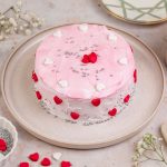 Pink Chocolate Cream Round Cake - Image 2