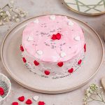 Pink Chocolate Cream Round Cake