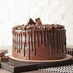 Burnished Chocolate Cream Round Cake
