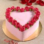 Rose Heart Chocolate Cream Cake - Image 2