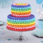 Dressed Rainbow Cream Cake