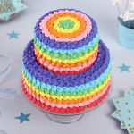 Two Tier Rainbow Cake - Image 3