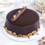 Walnut Cream Chocolate Round Cake - Image 2