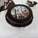 Dads Photo Chocolate Mousse Cake