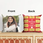 Love Message Photo Cushion