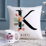 Personalized Lady Boss Cushion & Mug Set